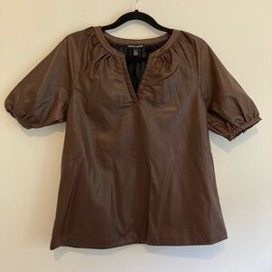 Cable & Gauge‎ Leather Blouse